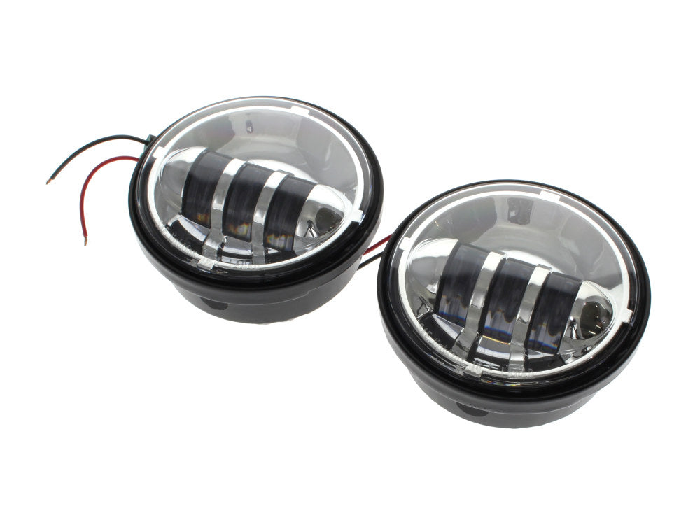4-1/2in. LED Passing Lamp Inserts - Chrome. - Hoglights