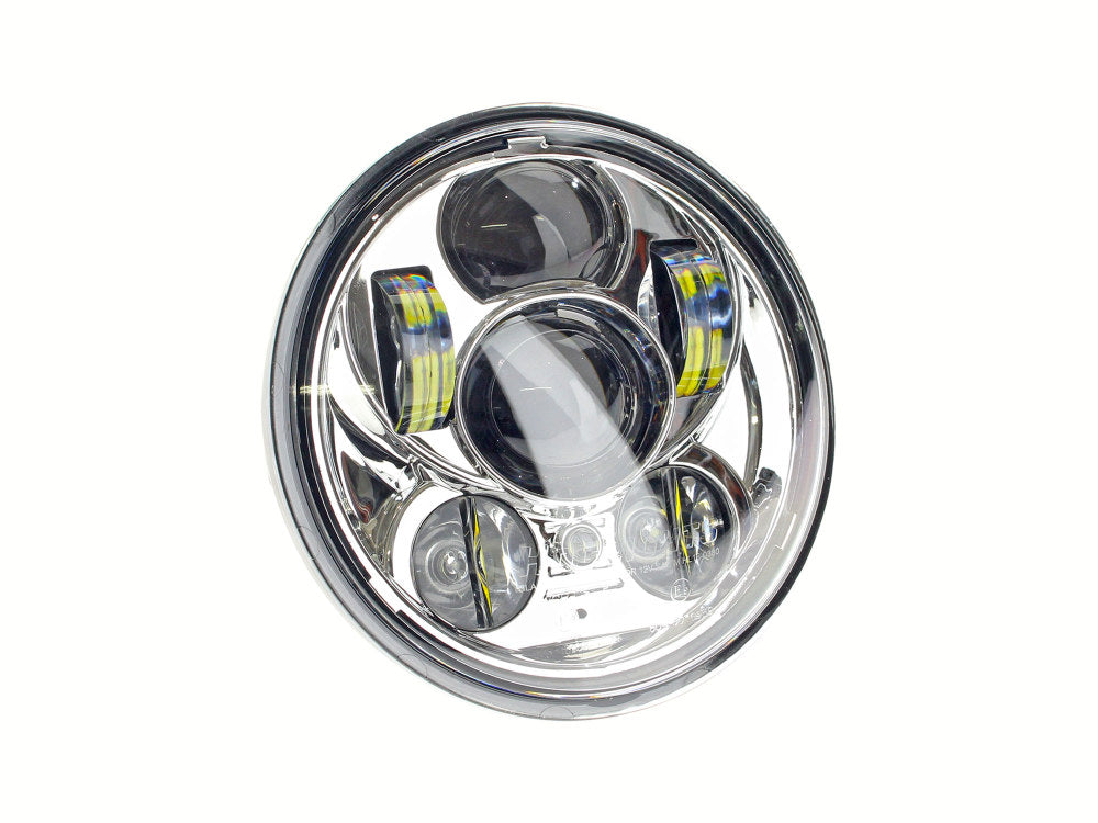 5-3/4in. LED HeadLight Insert - Chrome. Fits H-D Street 500 (XG500), Street 750 (XG750) & Indian Scout, Scout Sixty, Scout Bobber with 5-3/4in. Headlight. - Hoglights
