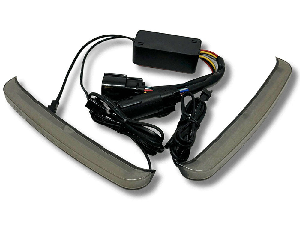 FusionFX Slimline Saddlebag Lights. Red Run/Brake, Amber Turn with Smoke Lens. Fits Touring 2014up. - Hoglights