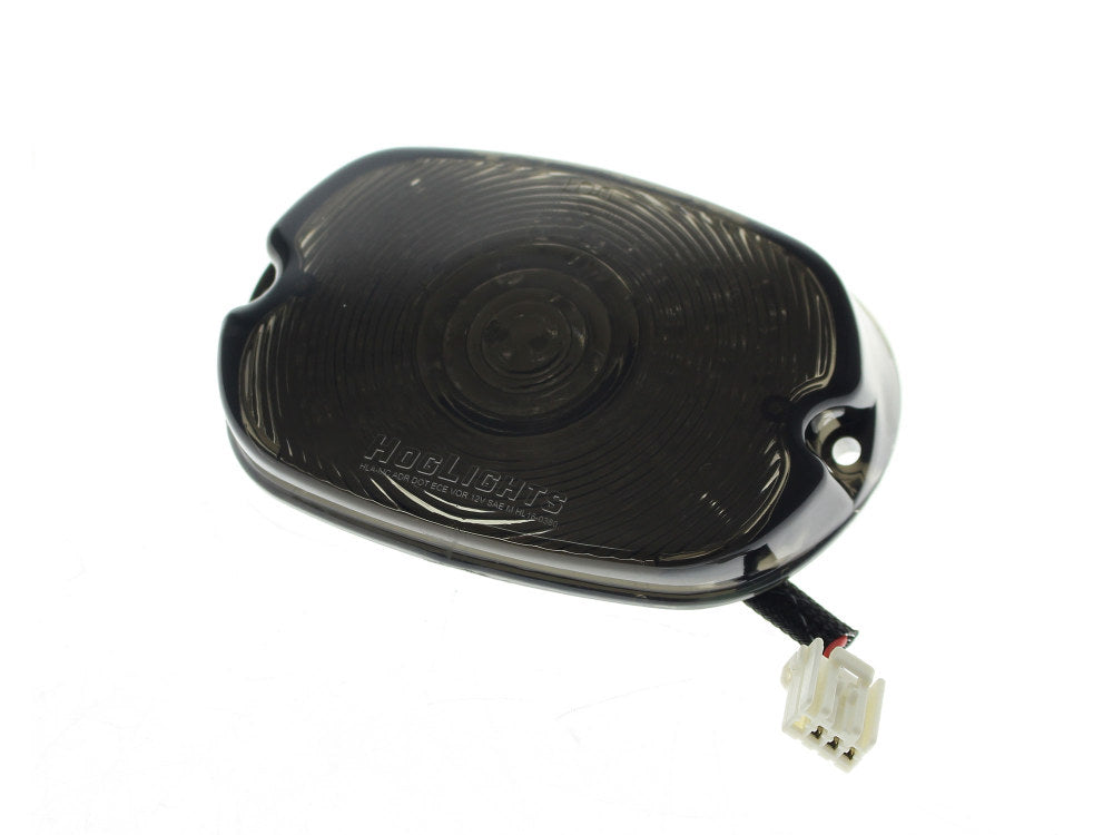 LED Low Profile Taillight with Smoke Lens & Number Plate Illumination. Fits Most 1999up Models - Hoglights