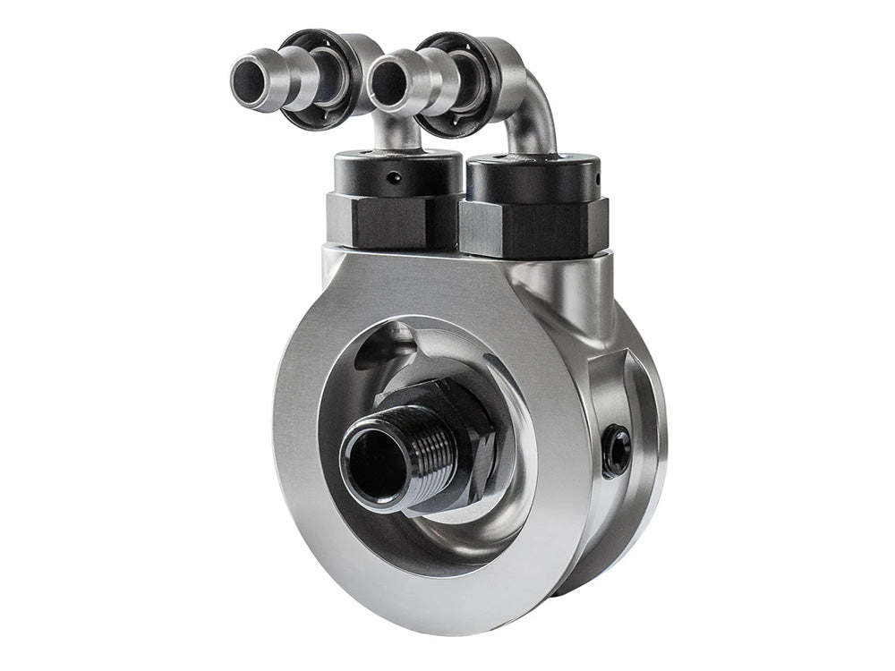 Oil Cooler Adaptor with By-pass. Fits Evolution Big Twin 1984-1999, Sportster 1986-2021 & Buell - Jagg Oil Coolers