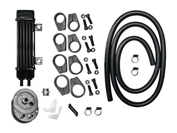 6-Row Vertical Slimline Oil Cooler Kit. Fits Most Big Twin 1984-2017 - Jagg Oil Coolers