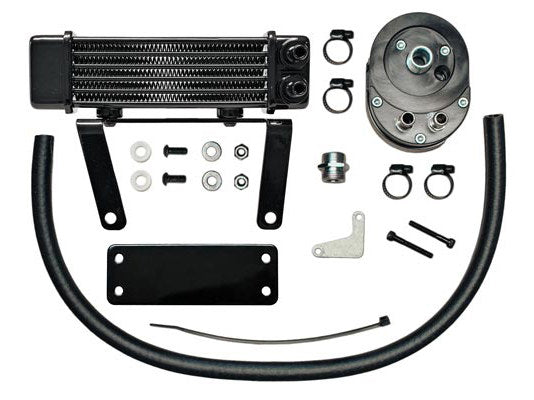 6-Row LowMount Oil Cooler Kit. Fits Softail 2000-2010. - Jagg Oil Coolers