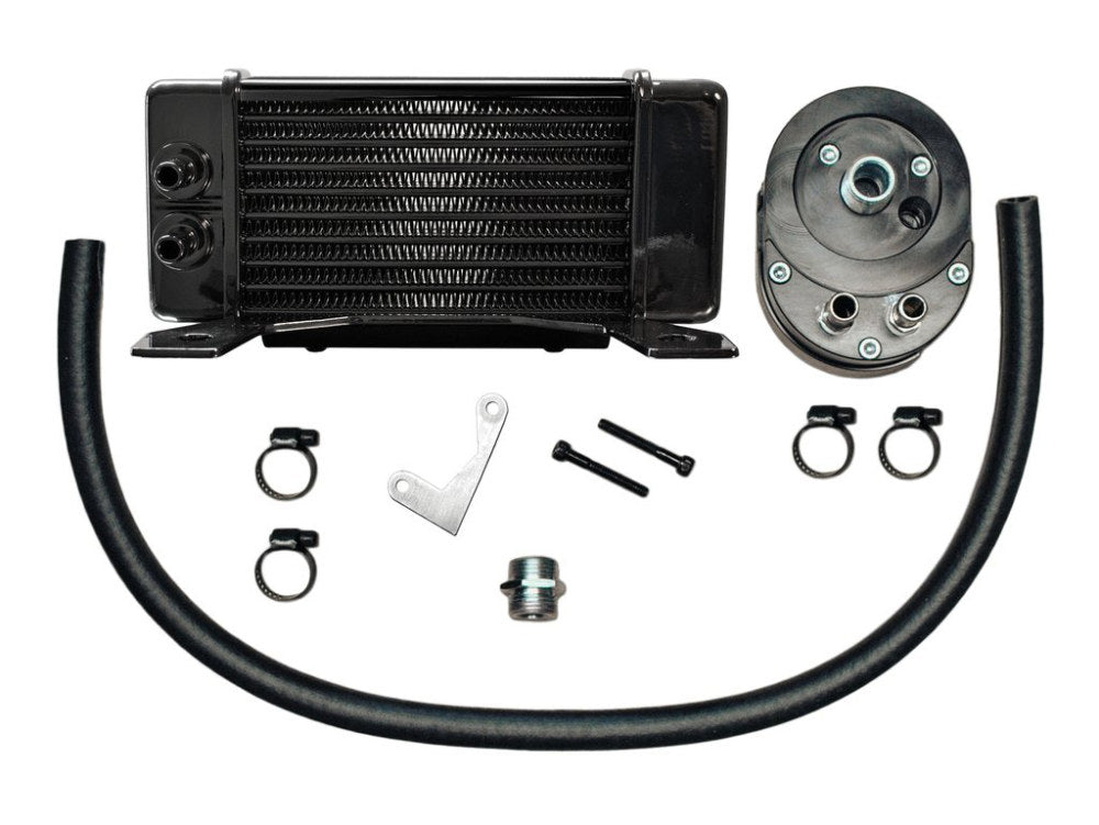 10-Row LowMount Oil Cooler Kit. Fits Touring 1984-2008. - Jagg Oil Coolers