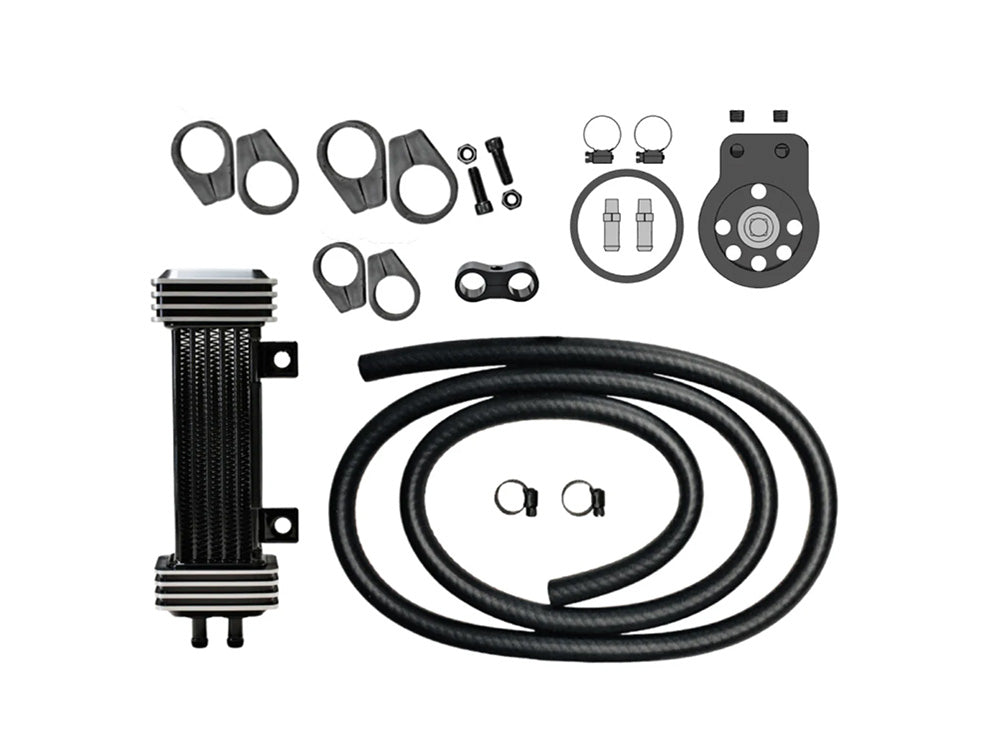 6-Row Vertical Deluxe Oil Cooler Kit. Fits Softail 2018up - Jagg Oil Coolers