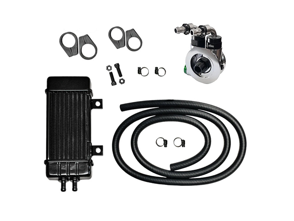 10-Row Vertical Wideline Oil Cooler Kit. Fits Sportster 1986-2021 - Jagg Oil Coolers