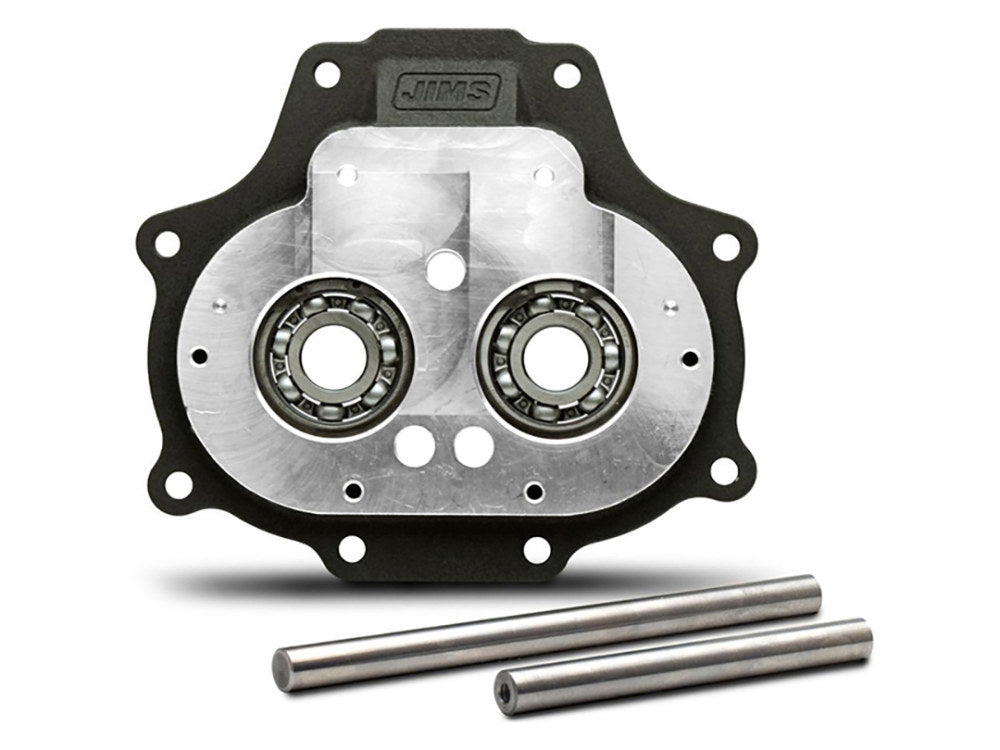 Trapdoor with Wide Bearing Upgrade - Black. Fits Big Twin 2007up with OEM 6 Speed Transmission. - Jims