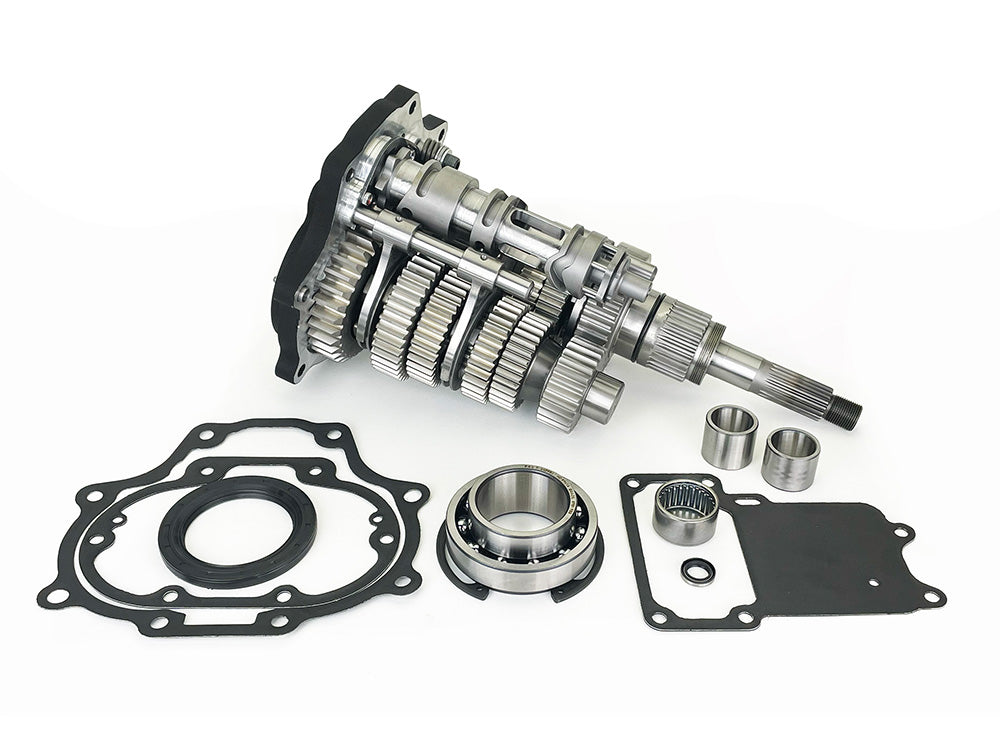 Fat 6Spd Super Gear Transmission Cassette - Black Trapdoor. Fits Softail 2007-2017, Dyna 2006-2017 & Touring 2007-2016 - Jims