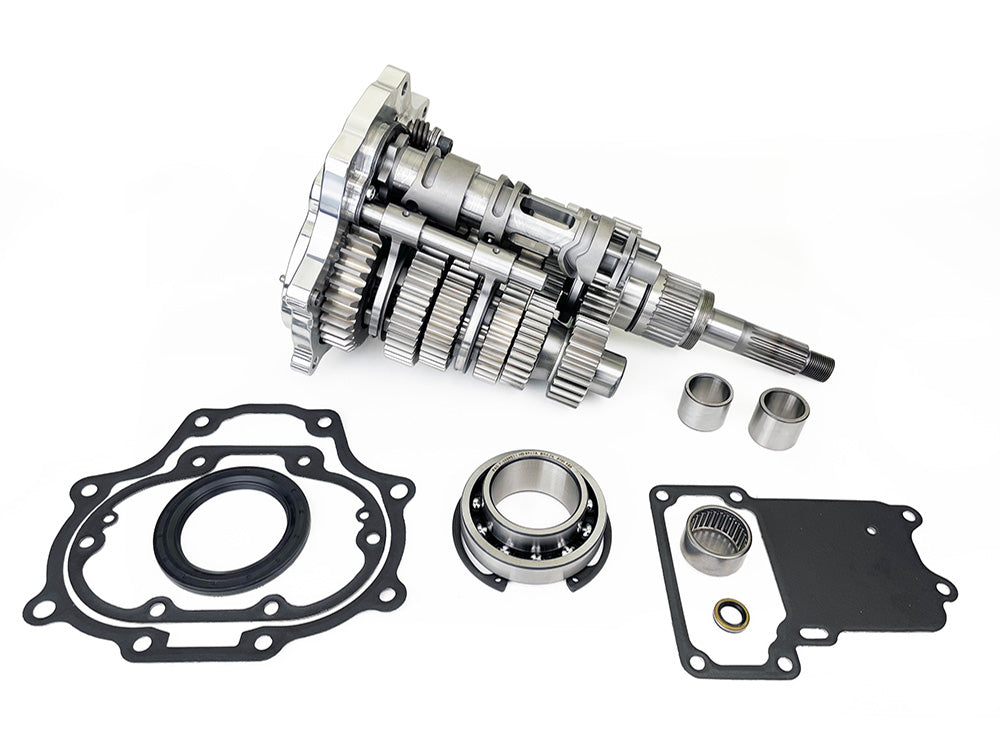 Fat 6Spd Super Gear Transmission Cassette - Polished Trapdoor. Fits Softail 2007-2017, Dyna 2006-2017 & Touring 2007-2016 - Jims