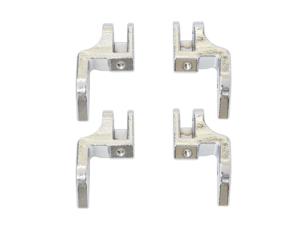 Front Floorboard Relocation Brackets - Chrome. Fits FL Softail 2000-2017. - Kuryakyn