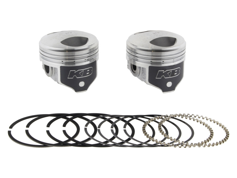 Std Dome Top Pistons with 8.3:1 Compression Ratio. Fits Big Twin 1978-1984 with 1340cc Shovel Engine. - Keith Black Pistons