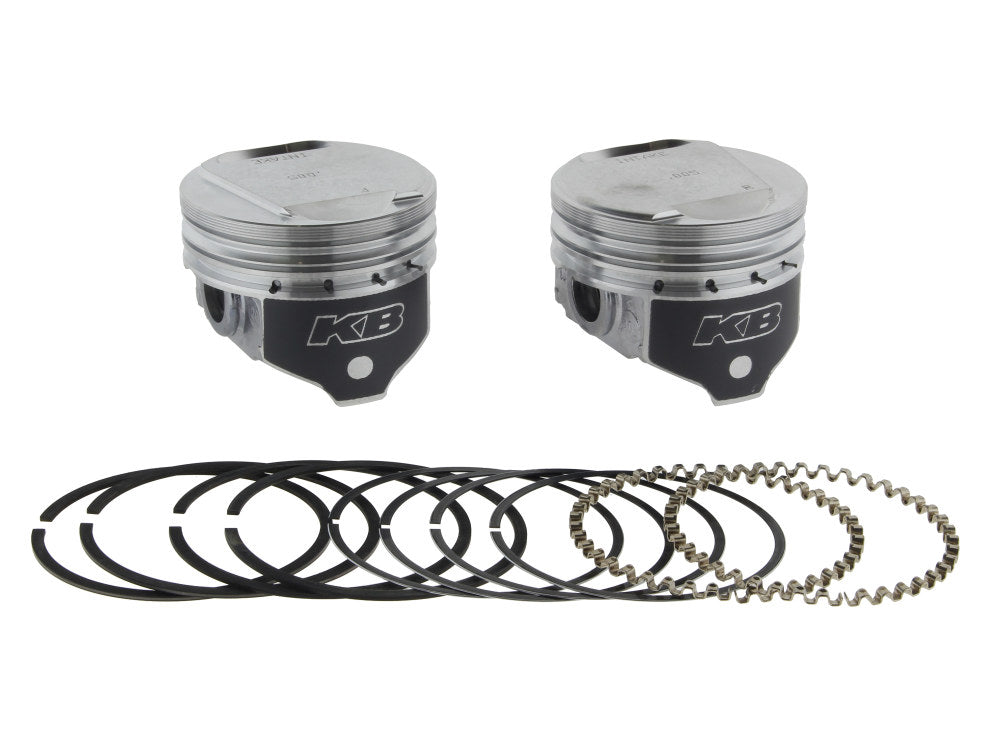 +.005in. Dome Top Pistons with 9.6:1 Compression Ratio. Fits Big Twin 1984-1999 with Evo Engine. - Keith Black Pistons
