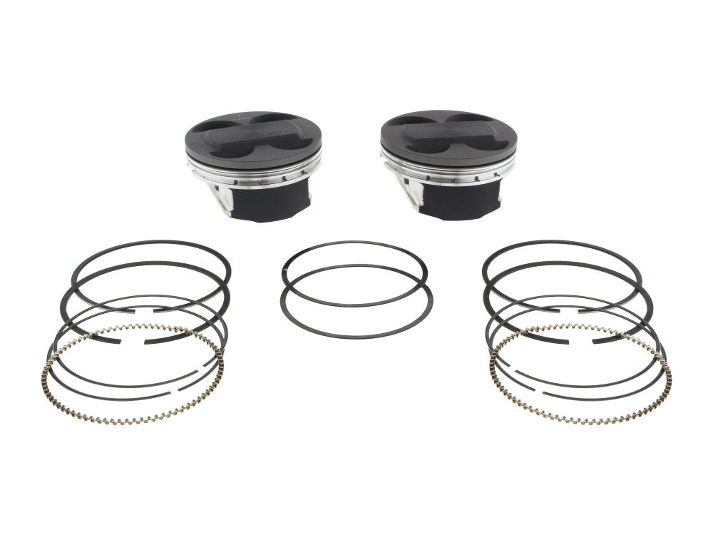 Std Pistons with 11.4:1 Compression Ratio. Fits Milwaukee-Eight 2017up with Big Bore 107ci to 124ci 4.250in. Cylinders. - Keith Black Pistons