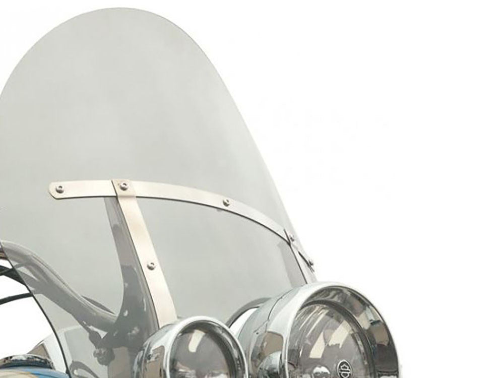 17in. Billboard Flare Windshield - Tinted. Fits FL Softail 2000-2017 and Freewheeler Trike 2017up - Klock Werks