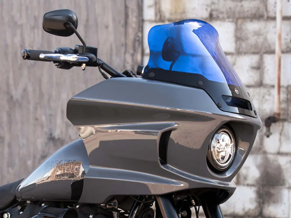8in. Flare Kolor Windshield - Blue. Fits Low Rider ST 2022up - Klock Werks