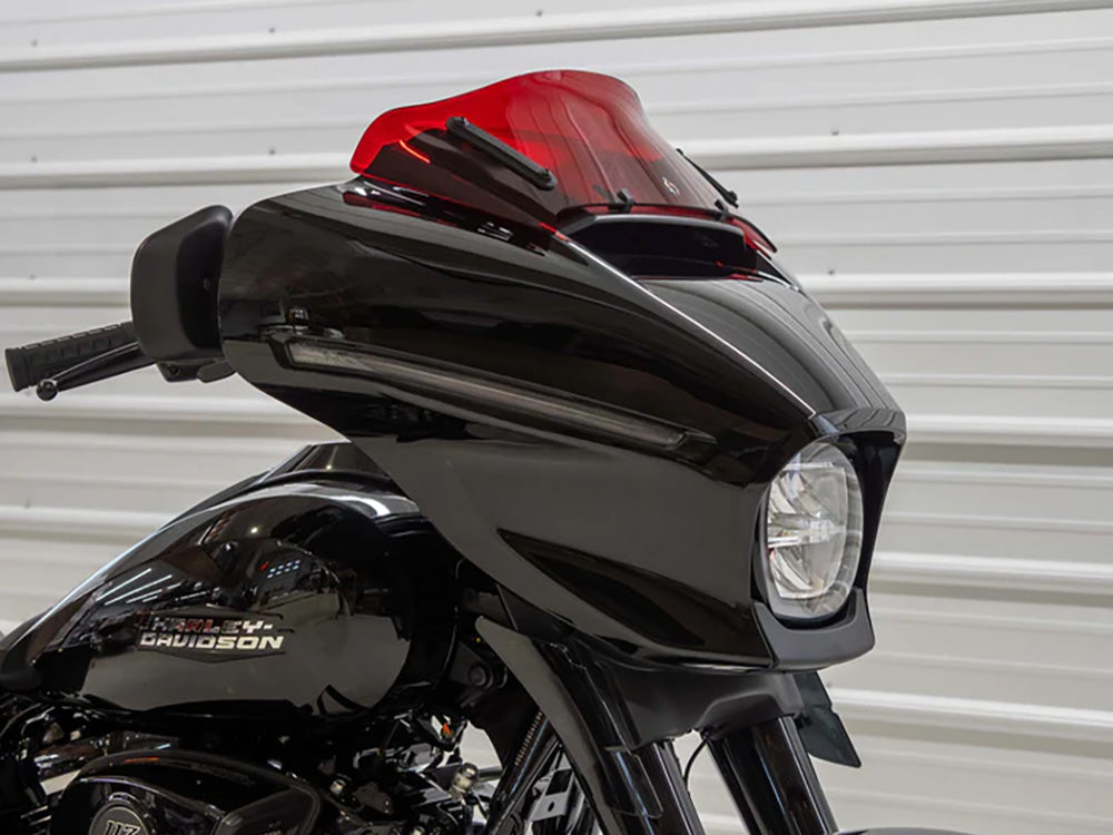 6.5in. Flare Kolor Windshield - Red. Fits CVO Street Glide 2023up & Street Glide 2024up - Klock Werks
