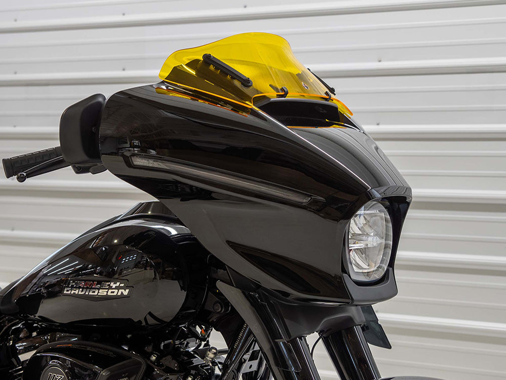 6.5in. Flare Kolor Windshield - Yellow. Fits CVO Street Glide 2023up & Street Glide 2024up - Klock Werks