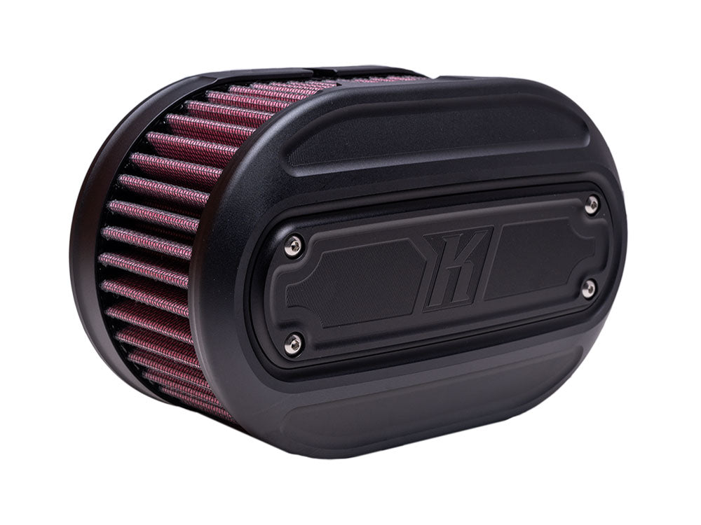 Oval Air Cleaner Kit - Black. Fits CVO Touring 2023up, Street Glide & Road Glide 2024up, Touring 2025up & Softail 2025up - Kodlin