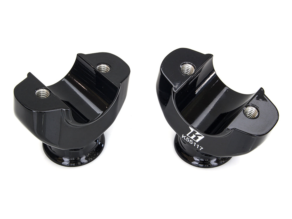2in. Pullback Riser Bottoms - Gloss Black. Fits 2018up Breakout with 1-1/4in. Handlebar. - Kodlin