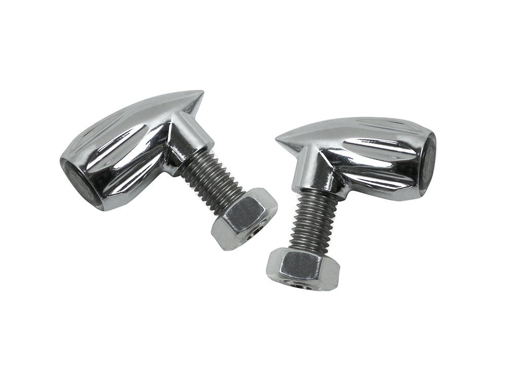 Rear Neowise Grooved Bullet Run/Brake/Turn Signals - Chrome - Kodlin