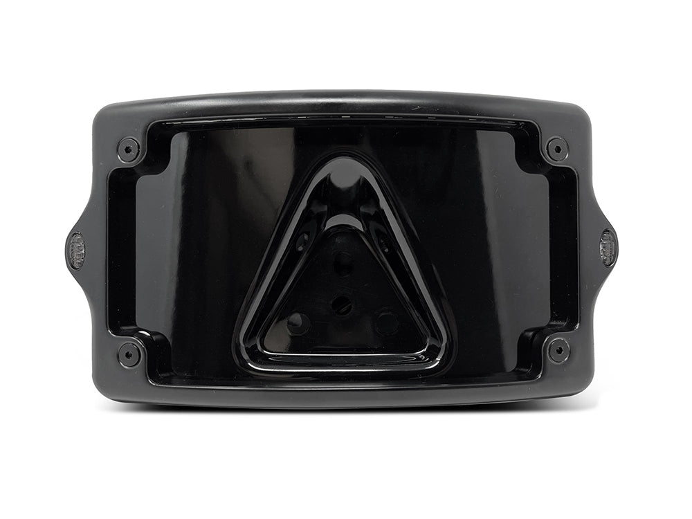 Curved Number Plate Frame with Elypse Run/Turn/Brake Lights - Black. - Kodlin