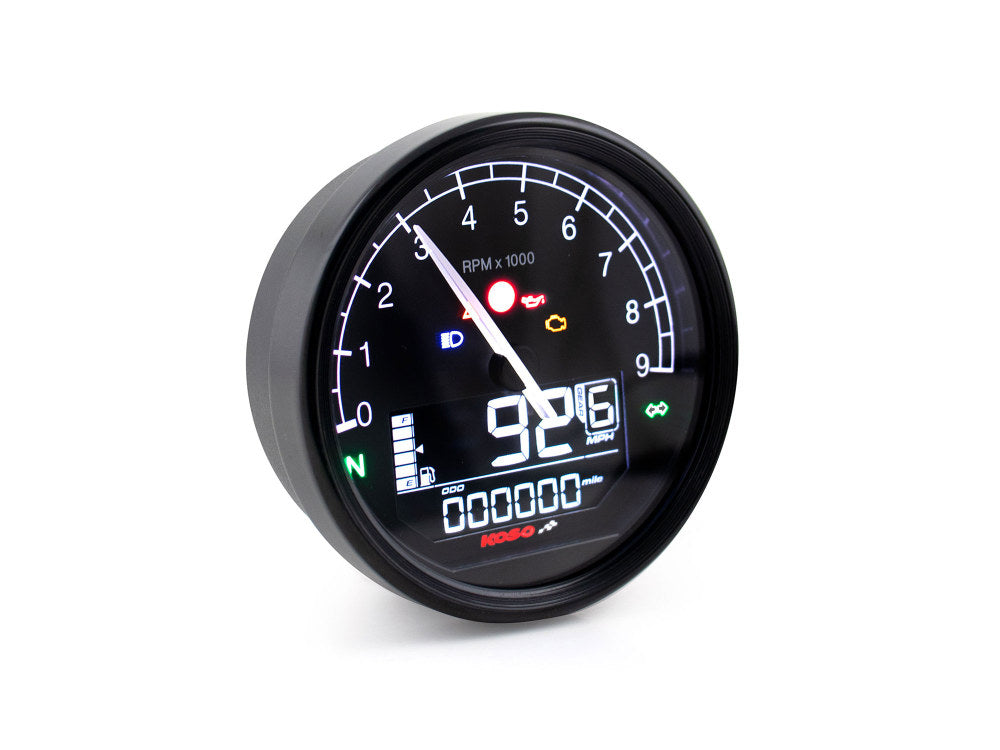 3-7/16in. Digital Speedometer with Tachometer - Black. - Koso