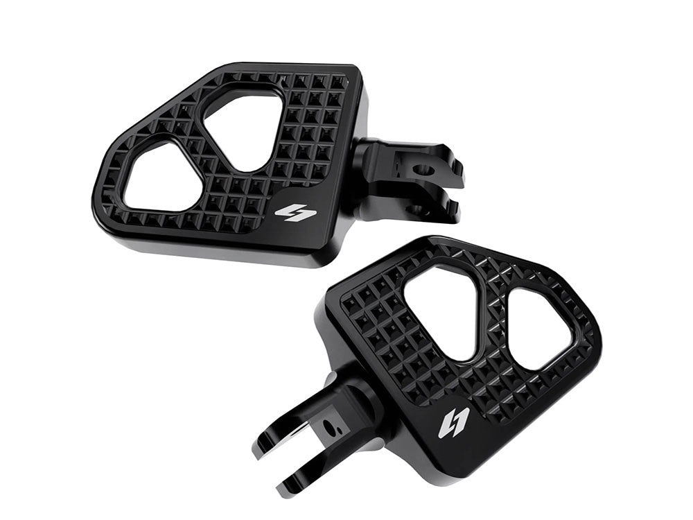 Max Lean Mini Floorboards - Black. Fits Softail 2018up Rear Passenger - Kraus Moto