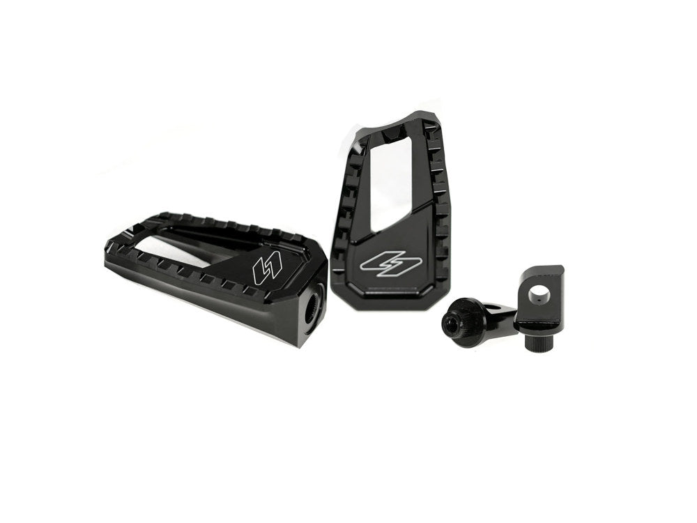 Apex Edge Footpegs with HD Male Mount - Black - Kraus Moto