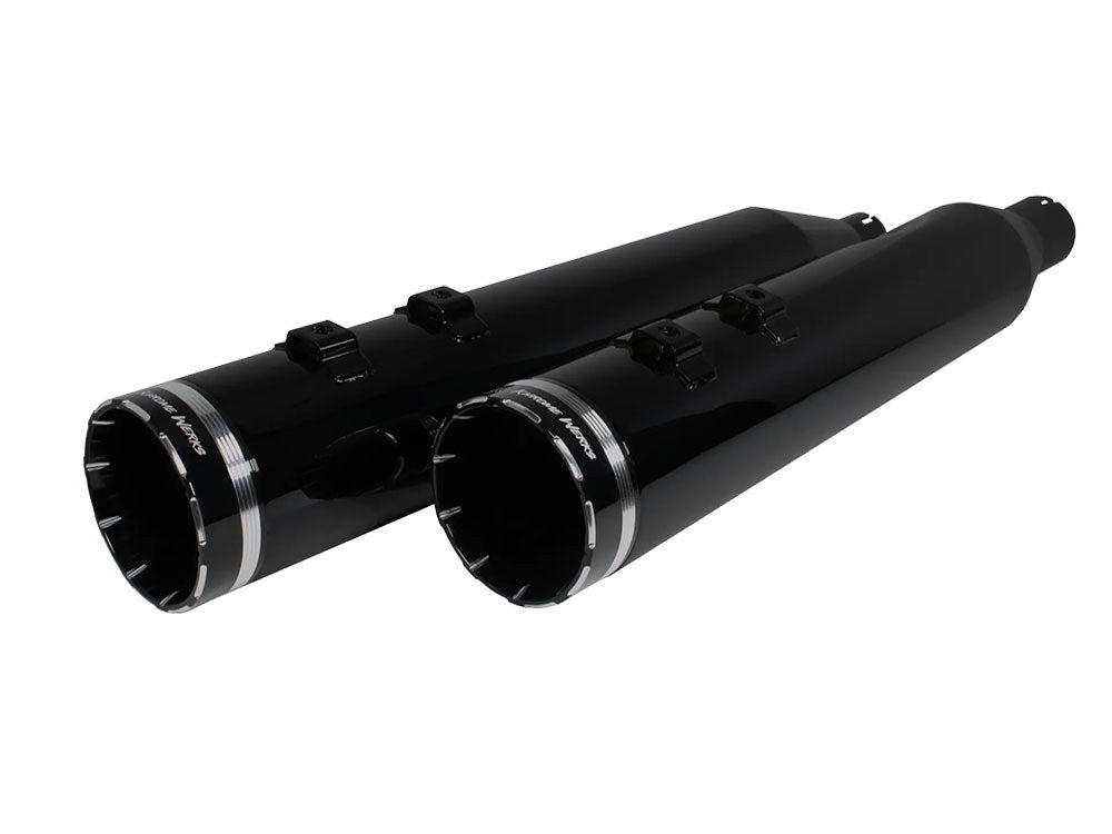 4-1/2in. Tracer Slip-On Mufflers - Obsidian, Black Onyx. Fits Touring 2017up. - Khrome Werks
