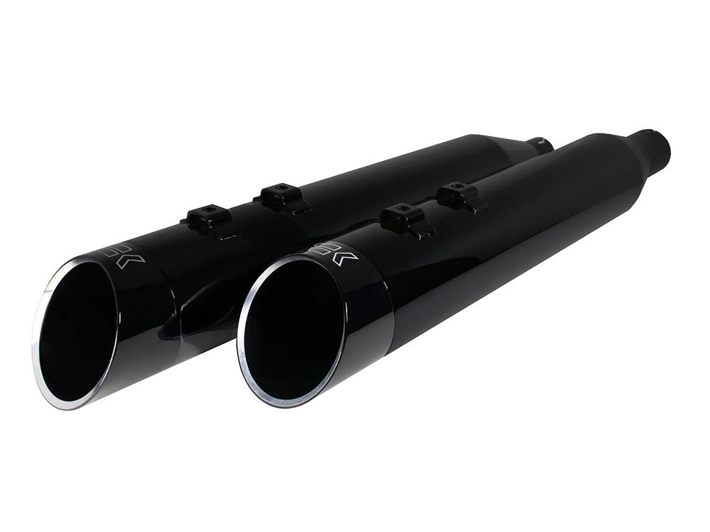 4-1/2in. Edge Slip-On Mufflers - Obsidian, Black Onyx. Fits Touring 2017up. - Khrome Werks