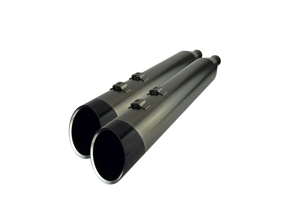 4-1/2in. Edge Slip-On Mufflers - Smoke, Smoked Satin Chrome. Fits Touring 2017up. - Khrome Werks