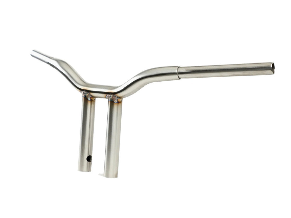 10in. x 1-1/4in. Straight One Piece Kage Fighter Handlebar - Stainless. - LA Choppers