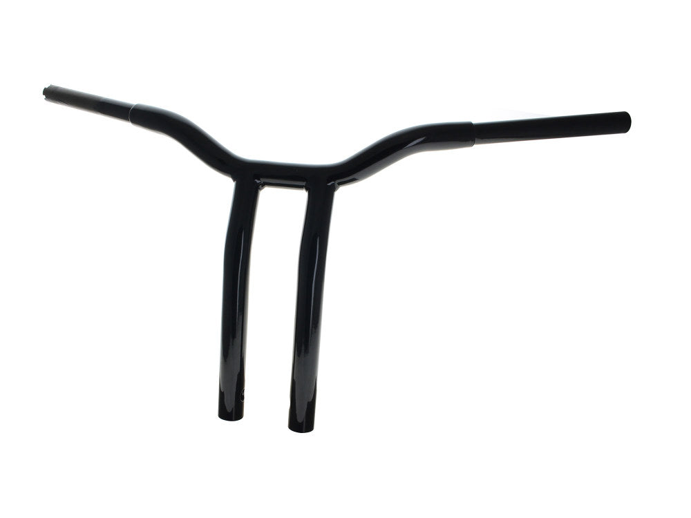 14in. x 1-1/4in. Pullback One Piece Kage Fighter Handlebar - Gloss Black. - LA Choppers