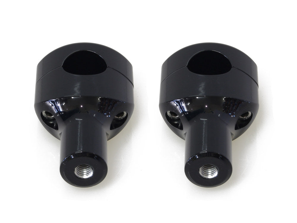 3in. Straight Two Piece Riser Kit - Gloss Black. Fits 1-1/4in. Handlebar - LA Choppers