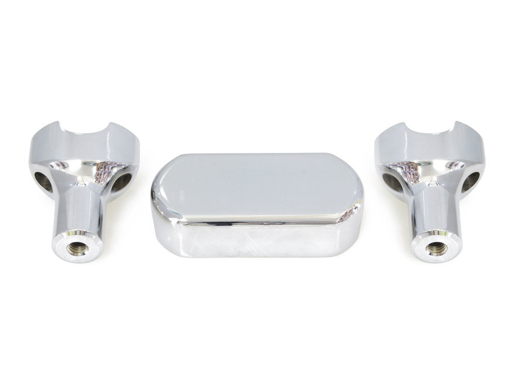 3in. Straight One Piece Riser Kit - Chrome. Fits 1-1/4in. Handlebar - LA Choppers