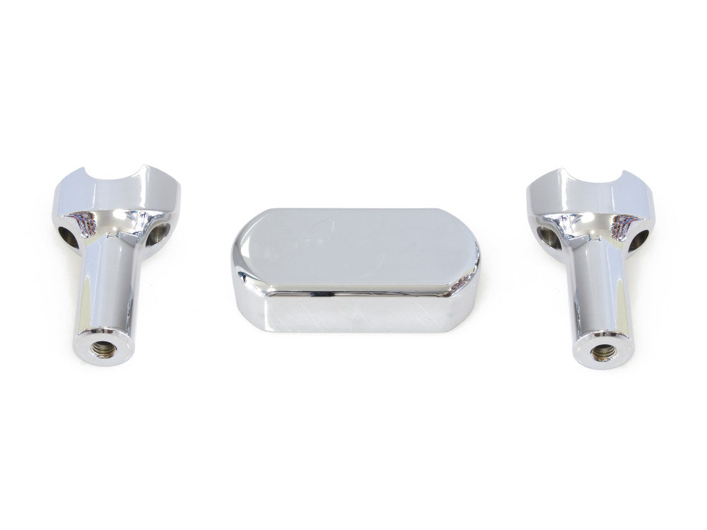 4in. Straight One Piece Riser Kit - Chrome. Fits Fits 1-1/4in. Handlebar - LA Choppers