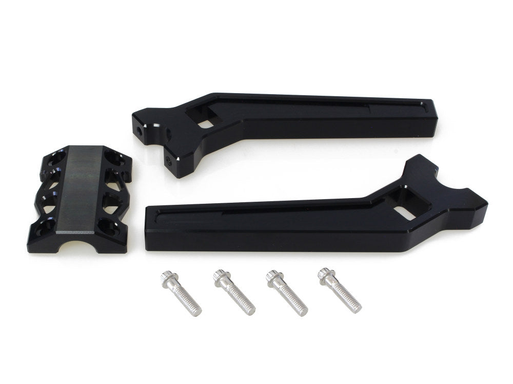 10in. Pullback Performance Risers - Black. Fits 1-1/4in. Handlebar - LA Choppers