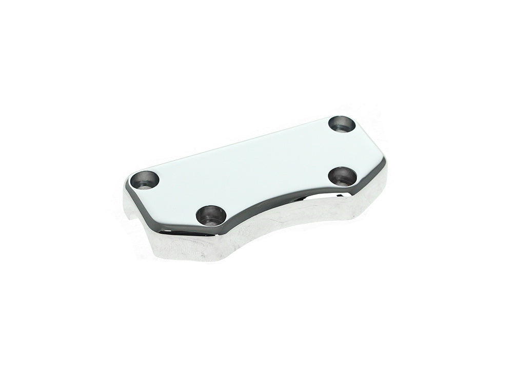 Smooth Handlebar Top Clamp with Exposed Bolts - Chrome - LA Choppers