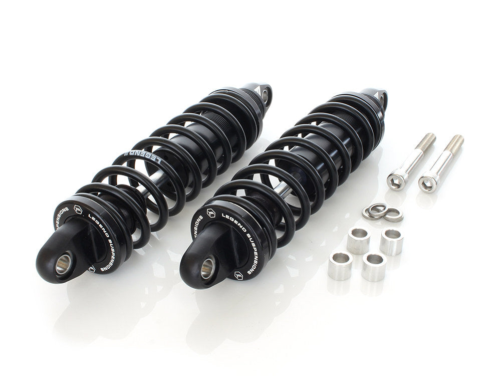 REVO Series, 13in. Rear Shock Absorbers - Black. Fits Dyna 2006-2017. - Legend Suspension