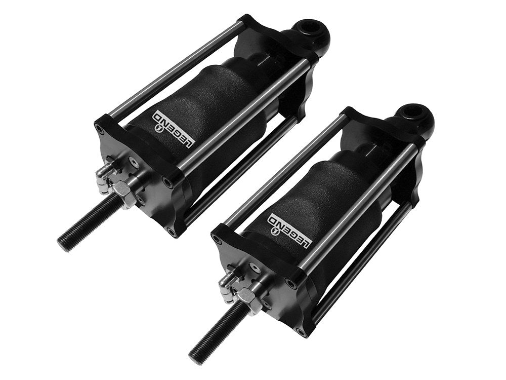 AIR Series, Rear Air Shock Absorbers - Black. Fits Softail 2000-2017. - Legend Suspension