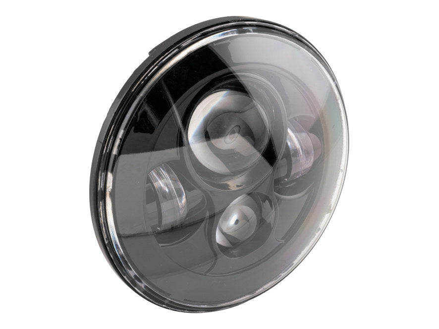 7in. LED HeadLight Insert - Black. Fits H-D, Indian Chief Classic & Dark Horse Models with 7in. Headlight. - Letric Lighting Co