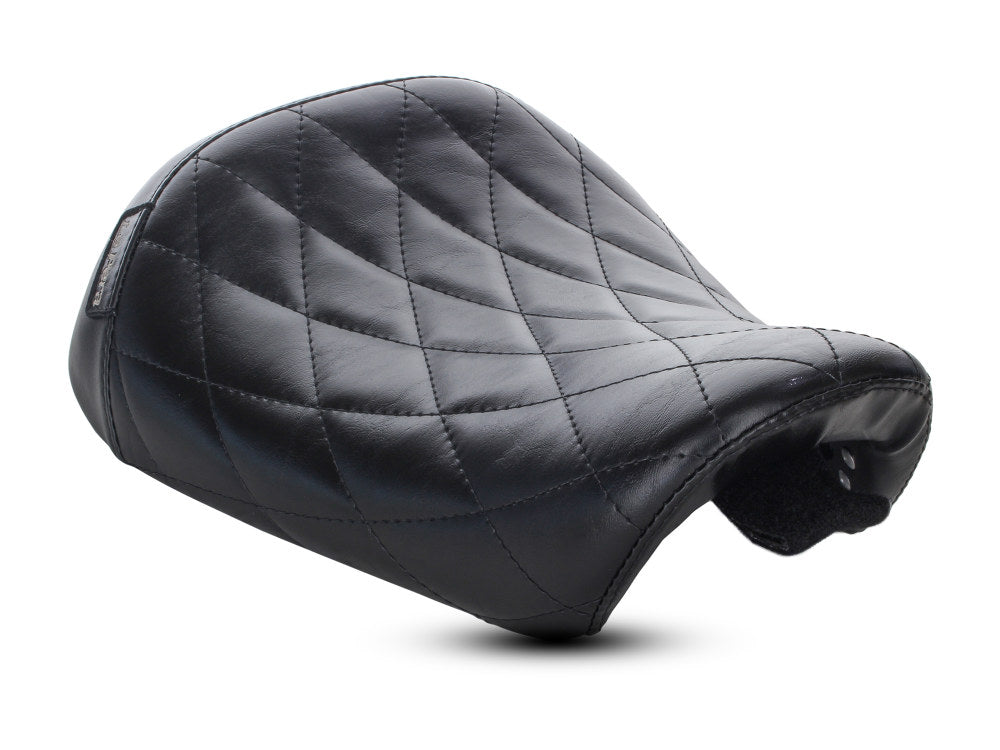 Bare Bones Solo Seat with Diamond Stitch. Fits 883C & 1200C Sportster Custom 2004-2006 & 2010-2021 Models with Factory 4.5 Gallon Fuel Tank. - LePera Seats