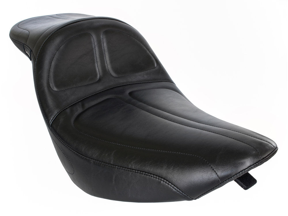 Maverick Daddy Long Legs Dual Seat - Extended Reach. Fits Softail 2006-2017 with OEM 200 Rear Tyre. - LePera Seats