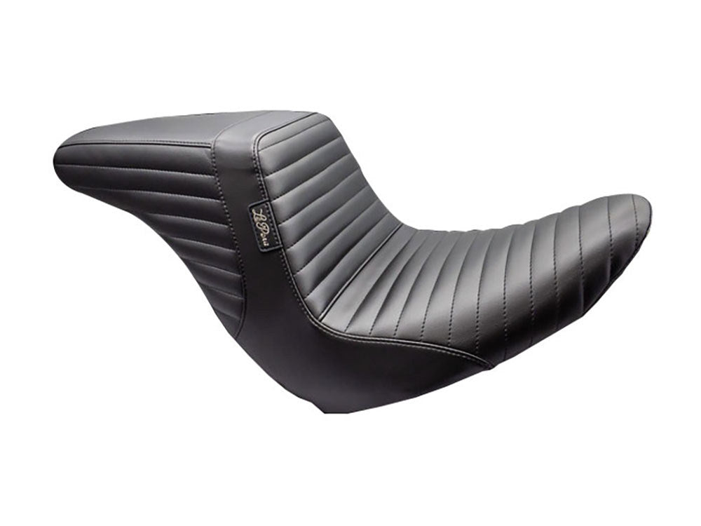 KickFlip Up Front Reduced Reach Dual Seat with Pleated Stitch. Fits Sport Glide & Low Rider 2018up & Low Rider S 2020up. - LePera Seats