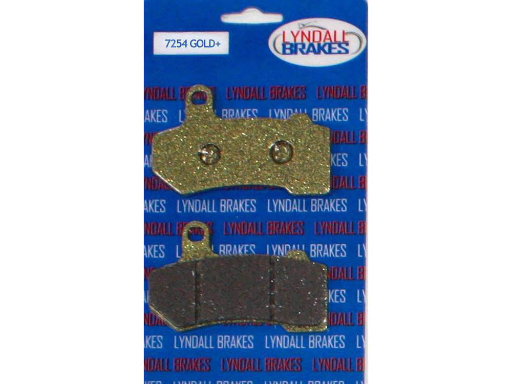 Gold-Plus Brake Pads. Fits Front or Rear on Touring 2008up & V-Rod 2006-2017. - Lyndall Brakes