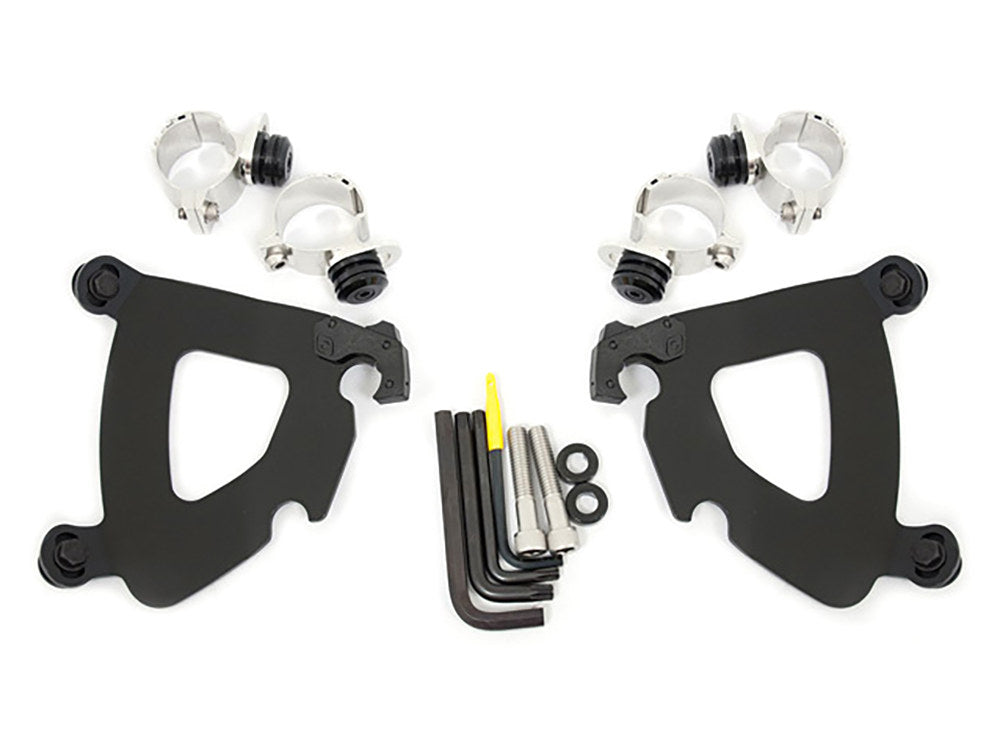 Black Gauntlet Trigger-Lock Mounting Hardware. Fits Sportster XL1200X 2010-2015. - Memphis Shades
