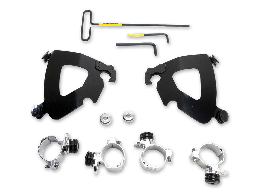 Black Gauntlet Trigger-Lock Mounting Hardware. Fits Sportster Custom 1200C 2011-2021 - Memphis Shades