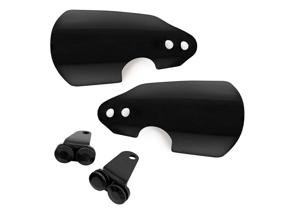 Handguards - Black. Fits Softail 2018-2024 & Road King 2021up running OEM Front Indicators. - Memphis Shades