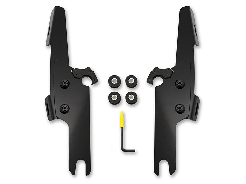 Black Batwing Fairing Trigger-Lock Mounting Hardware. Fits Street 500 2015-2020, Dyna 1991-2005 & Sportster Custom 1996-2010 & Sportster Seventy-Two 2012-2016. - Memphis Shades
