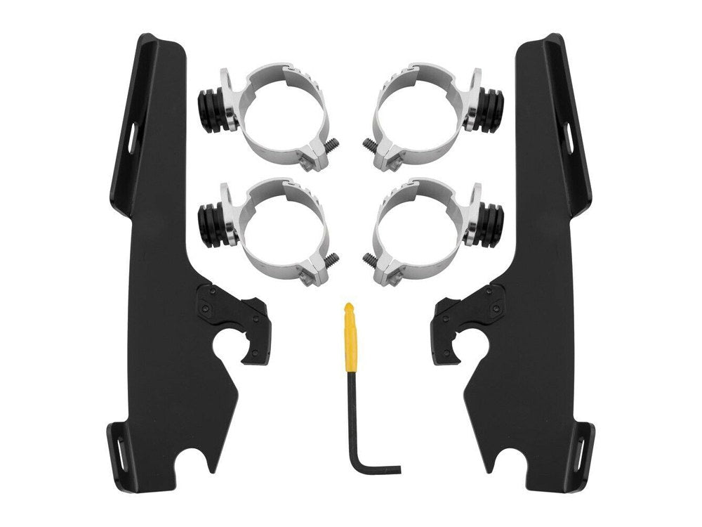 Black Batwing Fairing Trigger-Lock Mounting Hardware. Fits FX Softail 1984-2015 & Dyna Wide Glide 1993-2005. - Memphis Shades